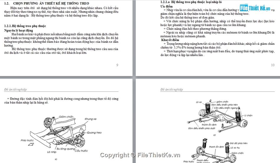 thiết kế hệ thống treo,hệ thống treo xe tải 4 tấn,bản vẽ xe tải,đồ án xe